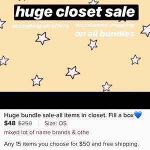 Huge Bundle Sale-all items in closet. Fill a Box💙